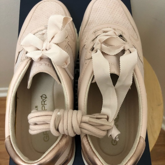 Cole Haan Women's GrandPrø Wedge Trainer Peach Rose Gold - Picture 14 of 15